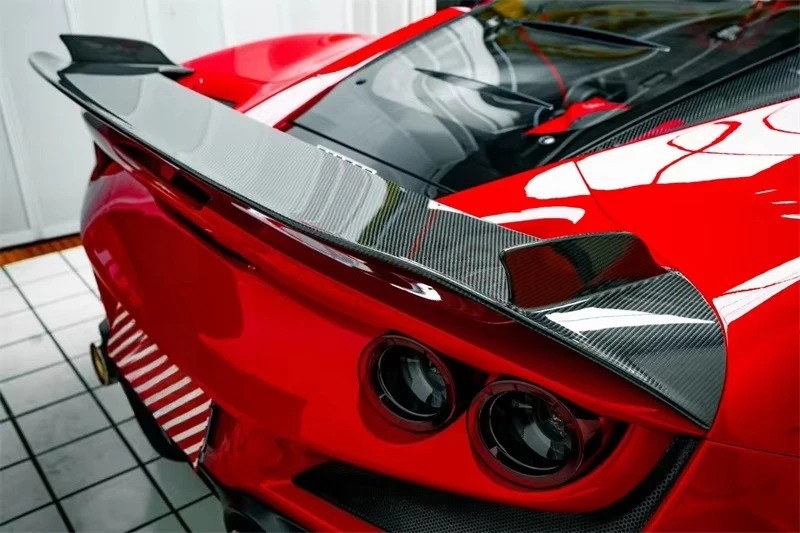 PAKTECHZ STYLE DRY CARBON FIBER SPOILER REAR WING for 2019-2021  F8